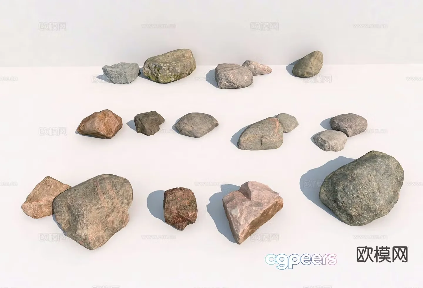 stone rock stone 3d model