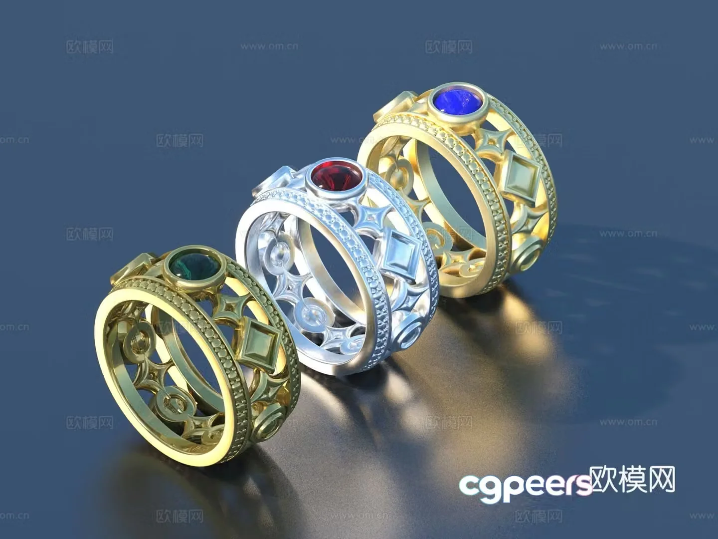Ring Diamond Ring Gem Ring Gold Ring Silver Ring Jewelry 3D Model