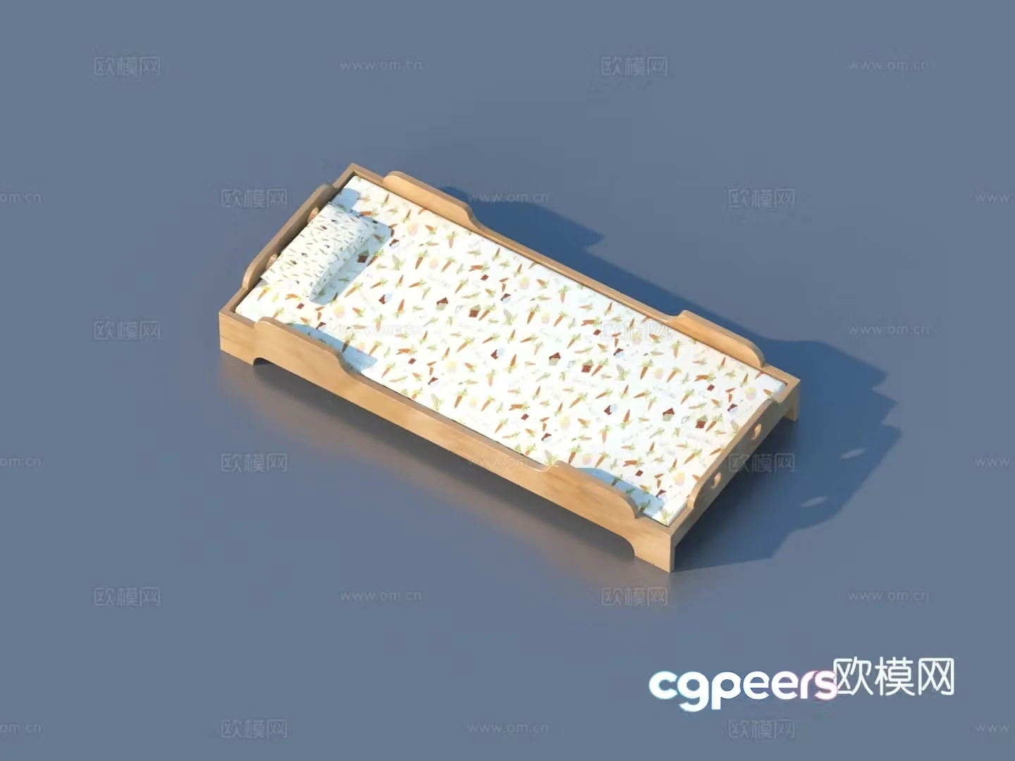 Crib bed children’s bed solid wood bed 3d model