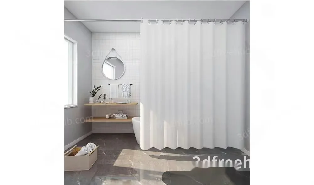 Modern Bathroom Setup 3D Model – 21207 – VRAY Render