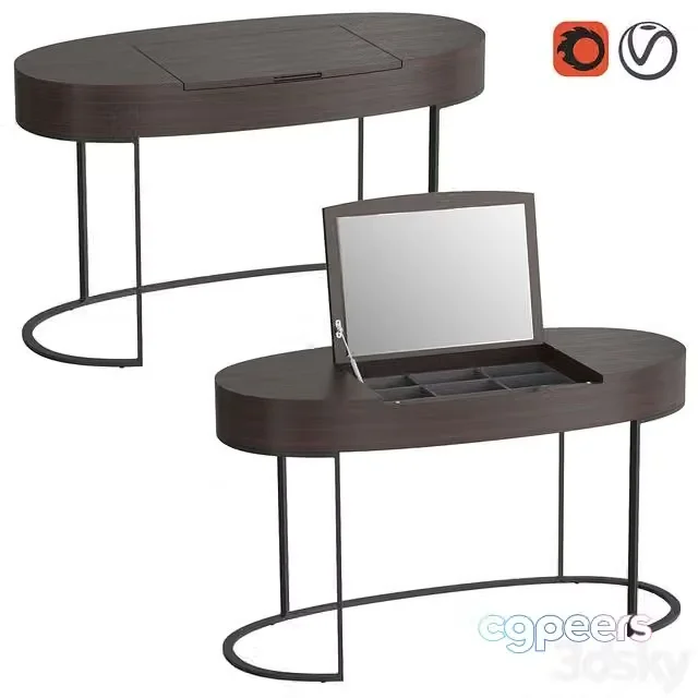 3ds Max Free – TOILET TABLE WITH MIRROR Garda Decor