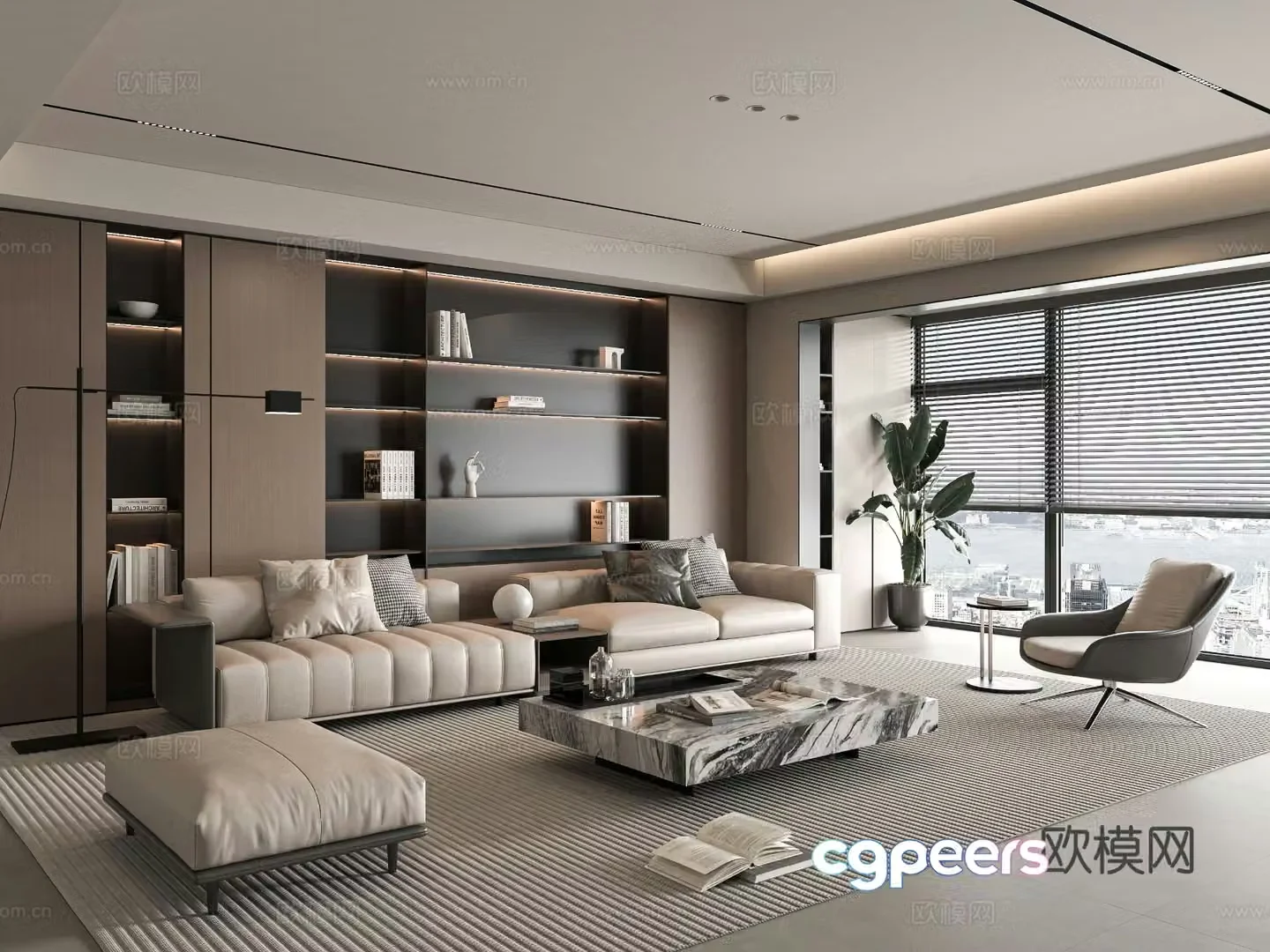 Italian living room 3d model