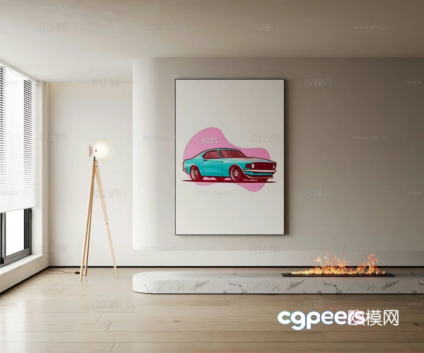 Modern decorative painting 3d model