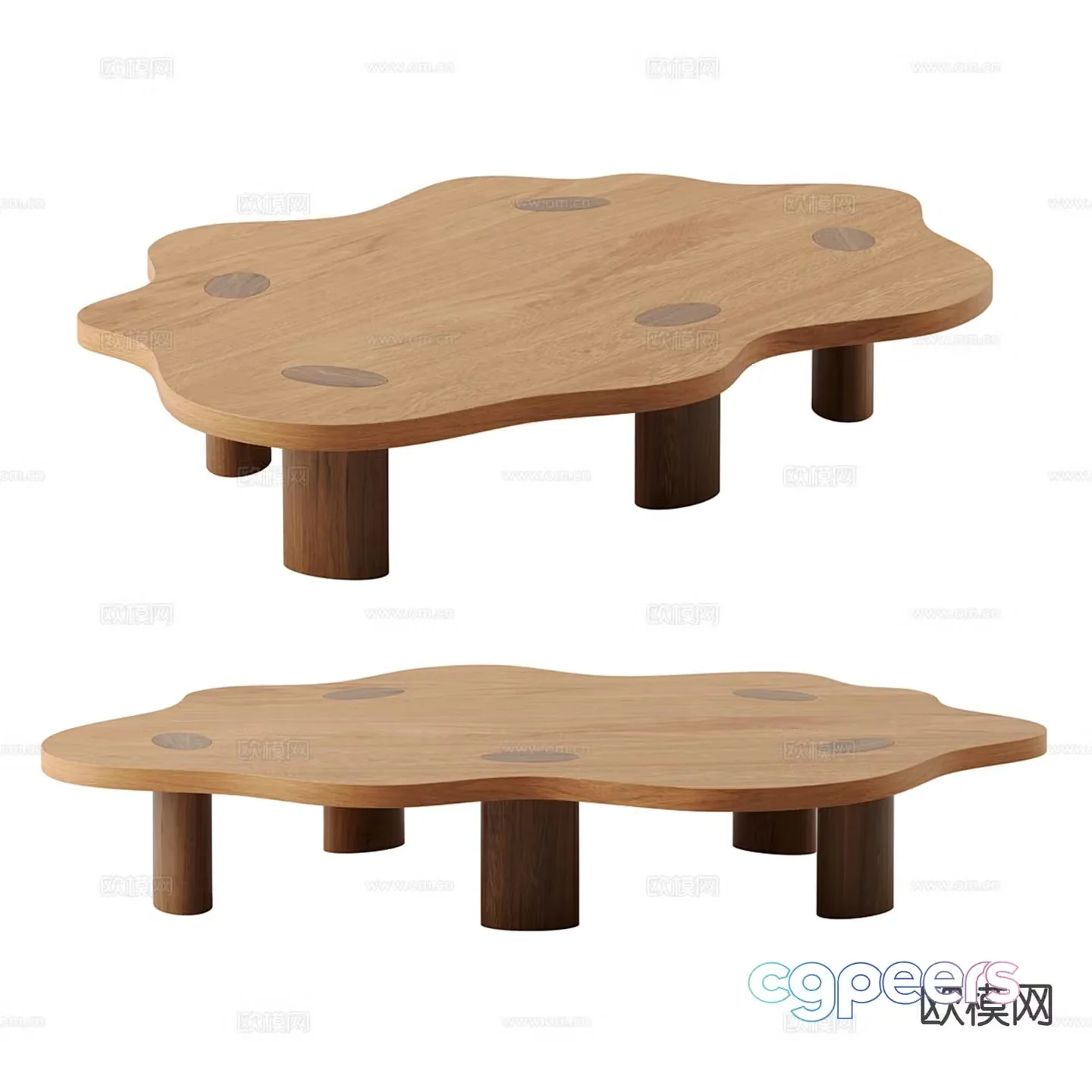 Medieval style special-shaped coffee table 3D model