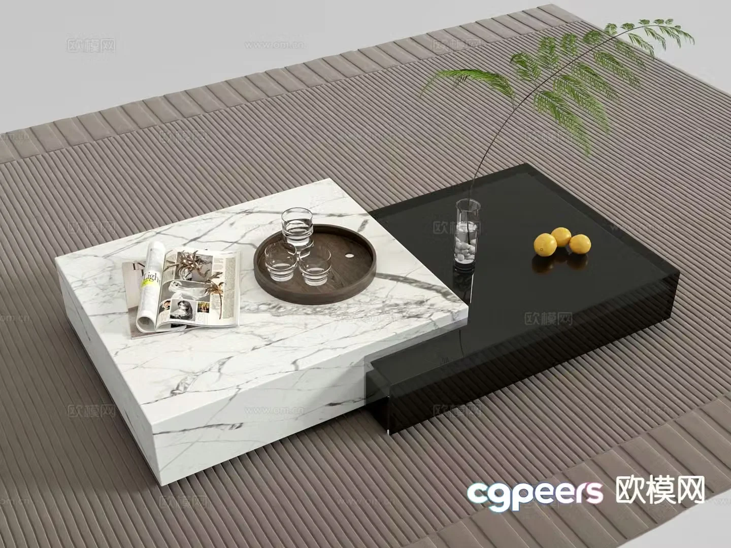 Italian coffee table 3d model