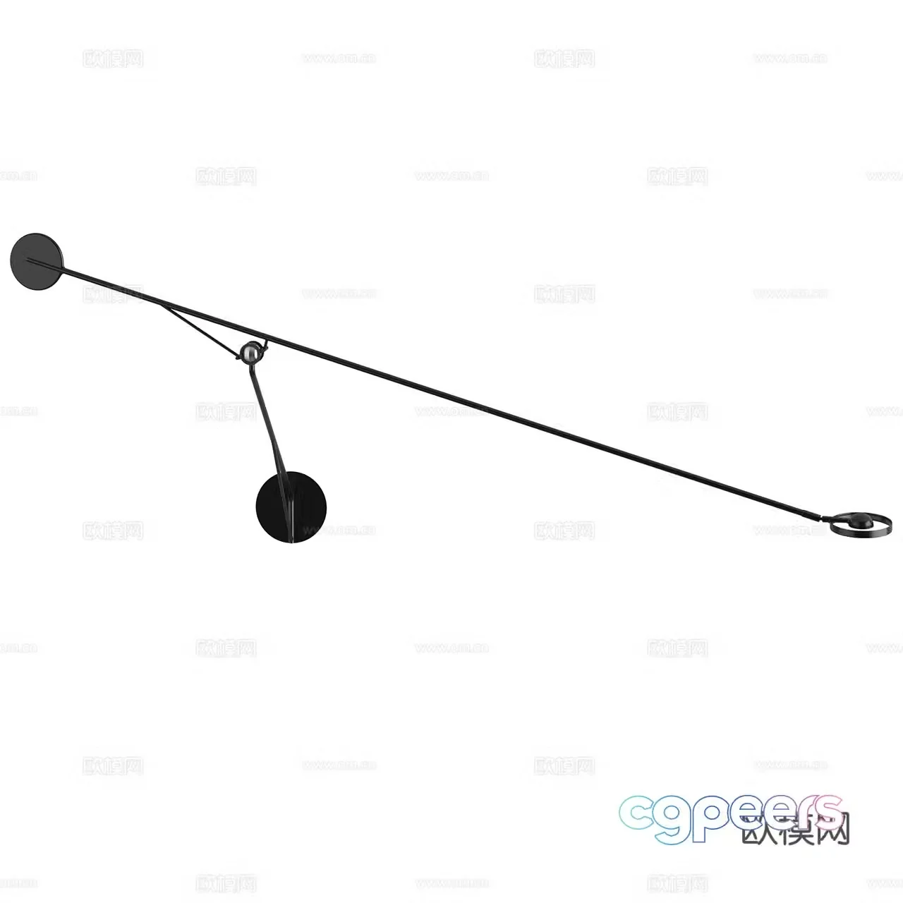DCW Minimalist wall light Retro wall light Middle style wall light Simple wall light Rocker wall light 3D model