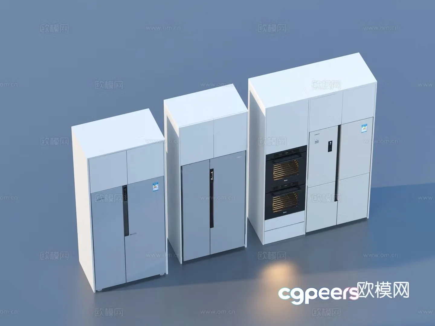 Built-in refrigerator cabinet 3d model