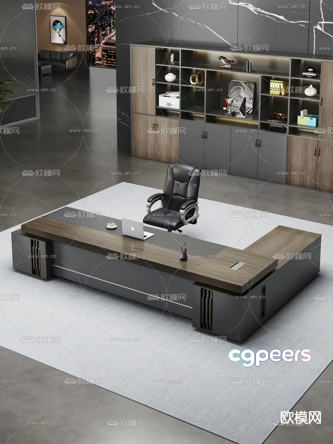 Boss desk executive desk executive desk 3D model