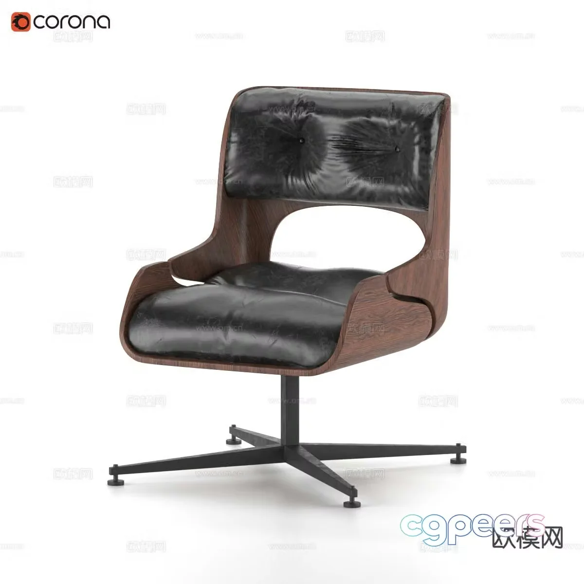 Modern leather chair office chair computer chair 3d model