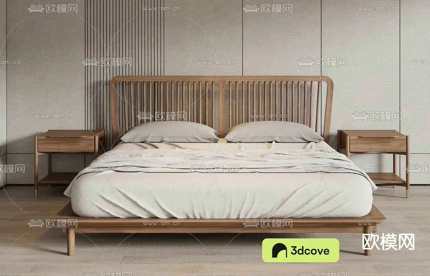 Wabi-sabi double bed