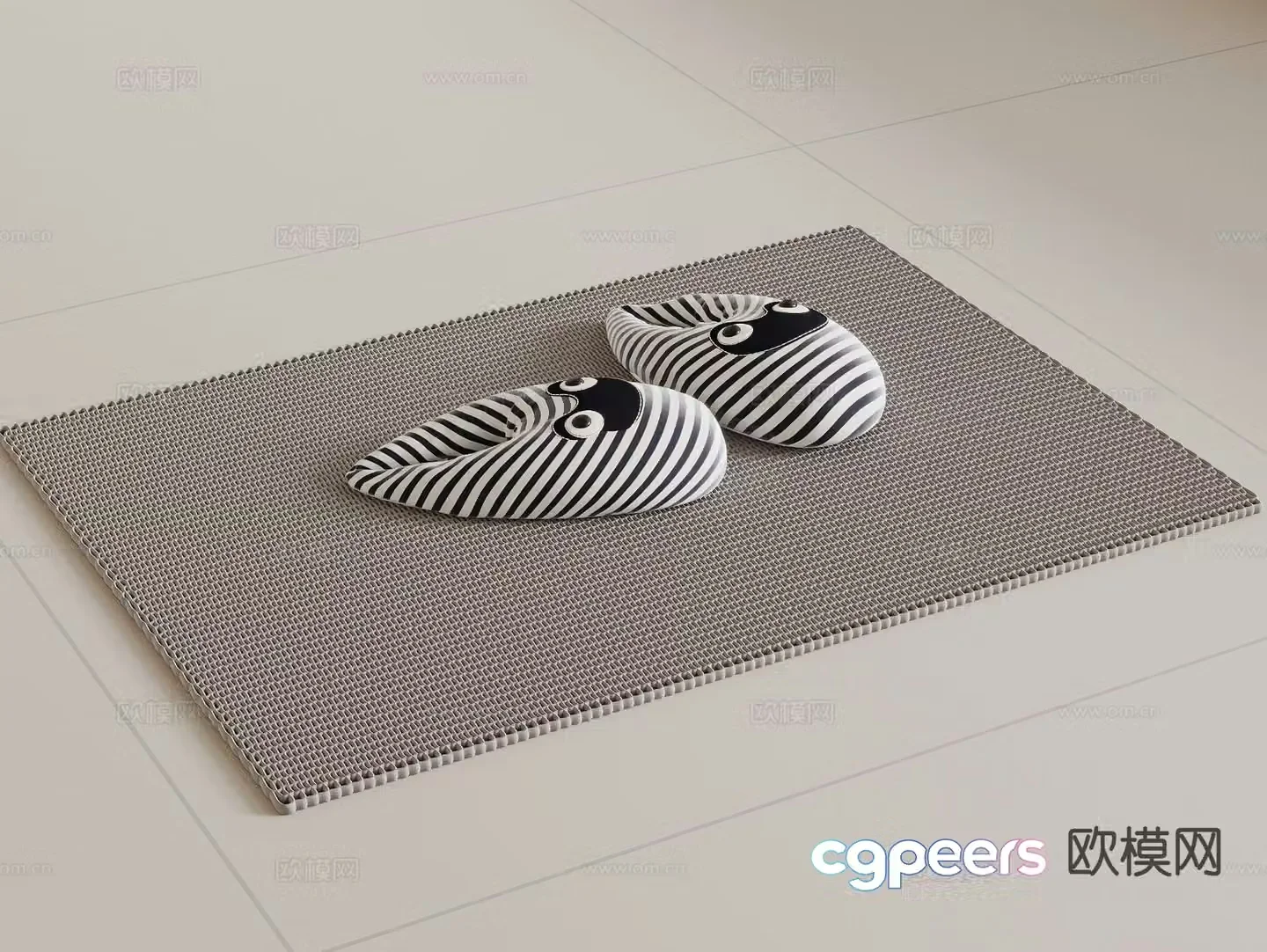 Simple carpet square carpet 3d model