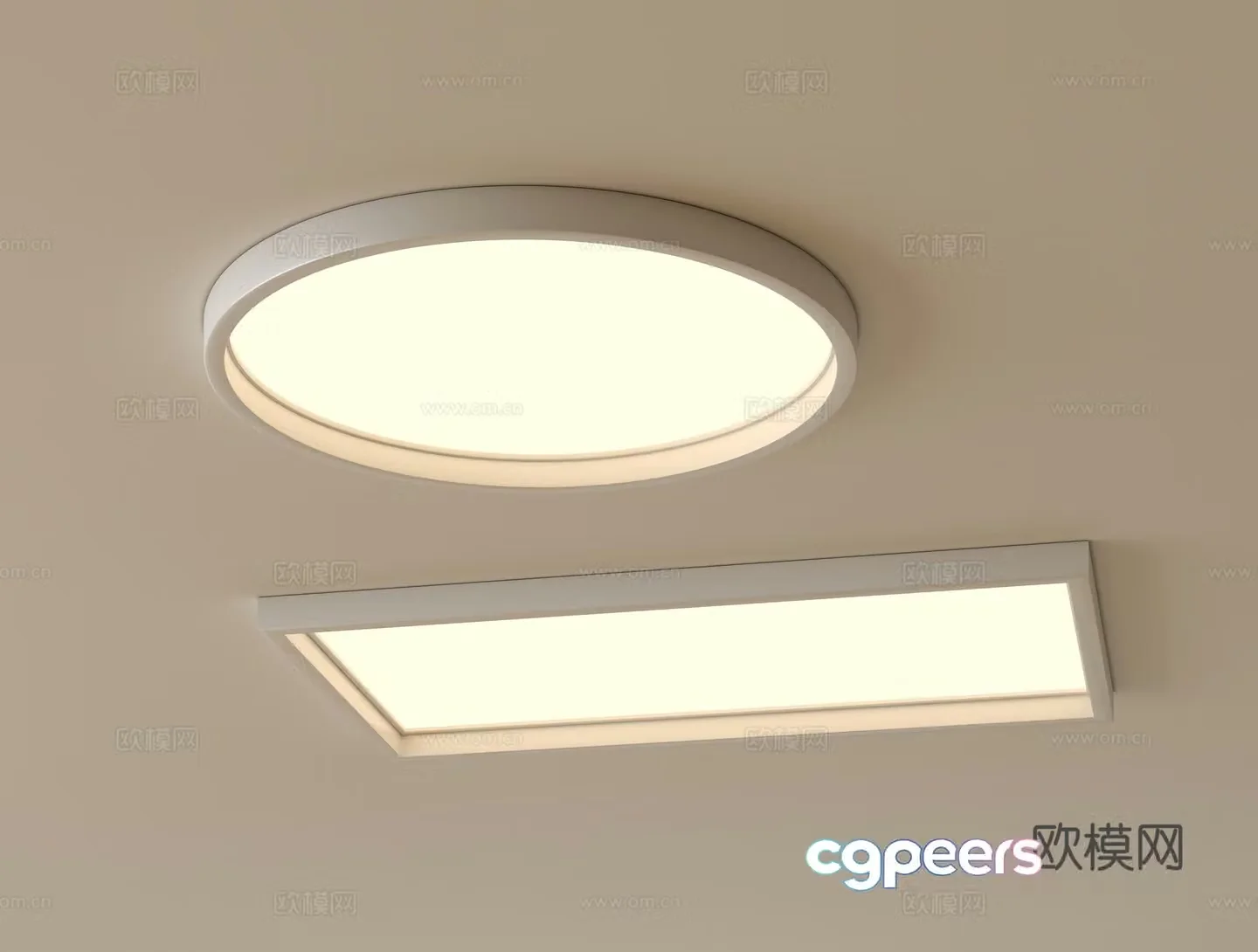 Modern round ceiling lamp 3d model