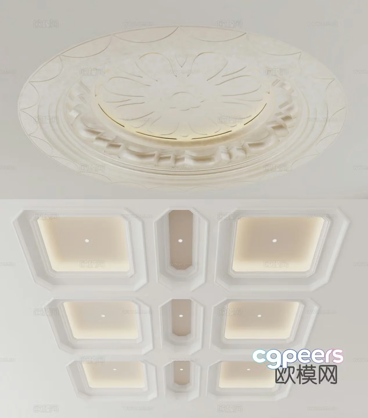 European style ceiling 3D model