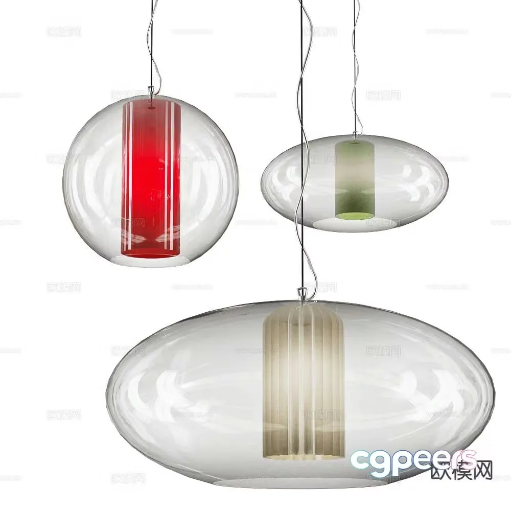MODO glass chandelier 3d model