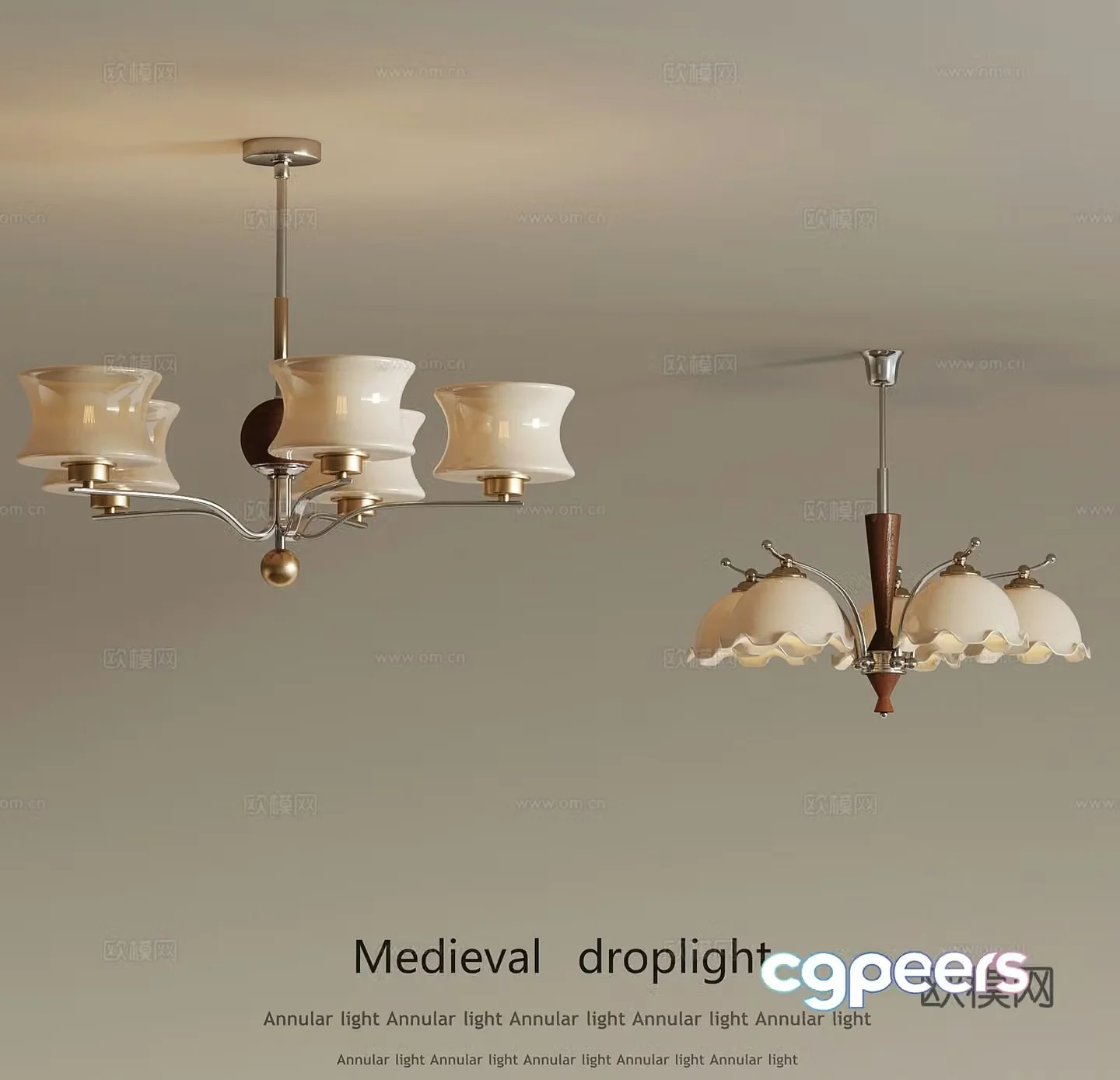 24 medieval chandelier 3d model