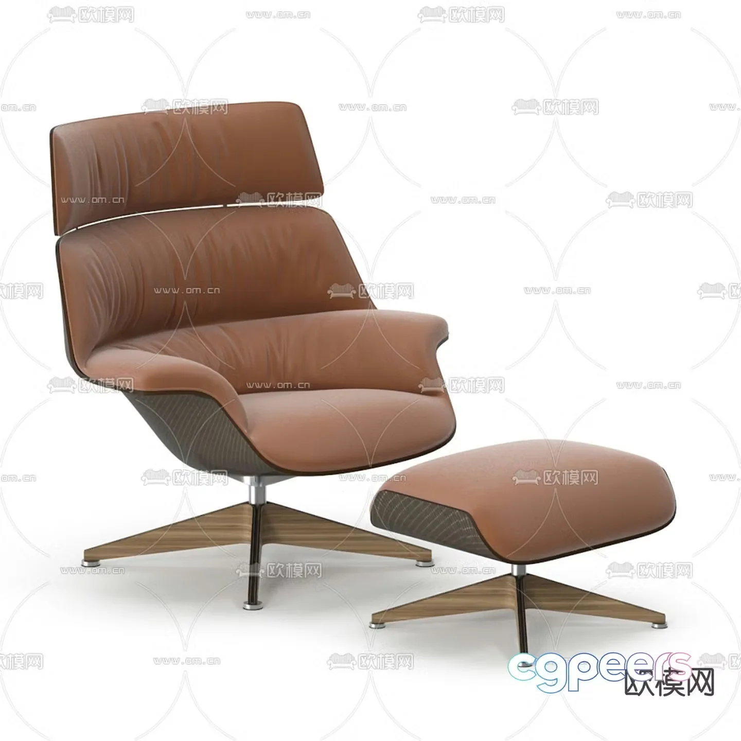 Modern chair leisure chair 3d model