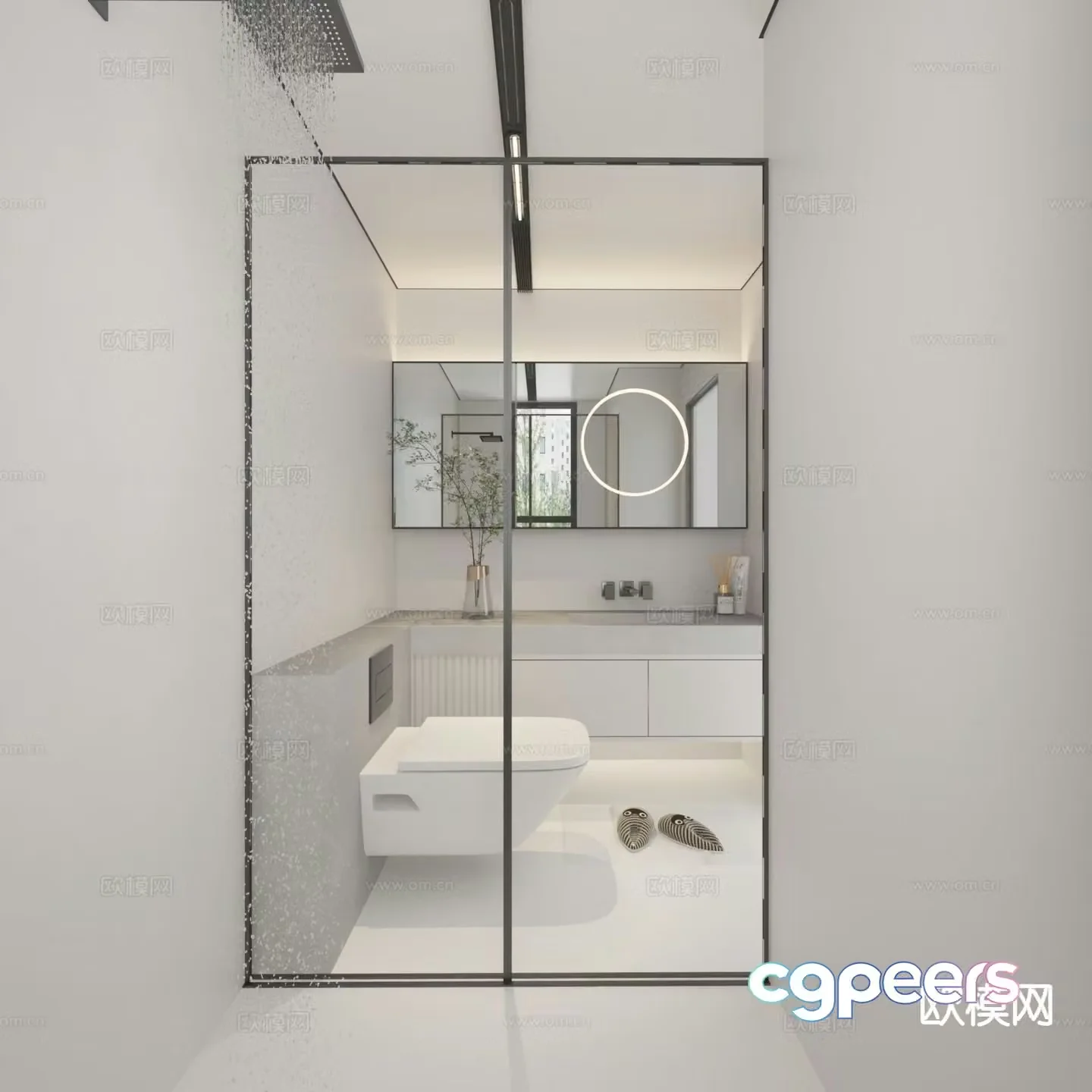 Modern bathroom bathroom 3d model