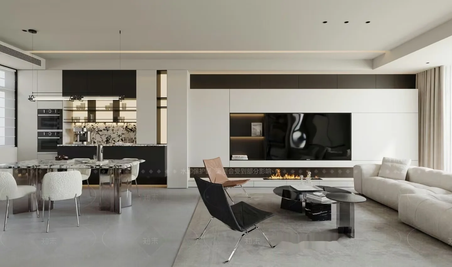 Modern Living Room 3D Model – 13725 – VRAY Render
