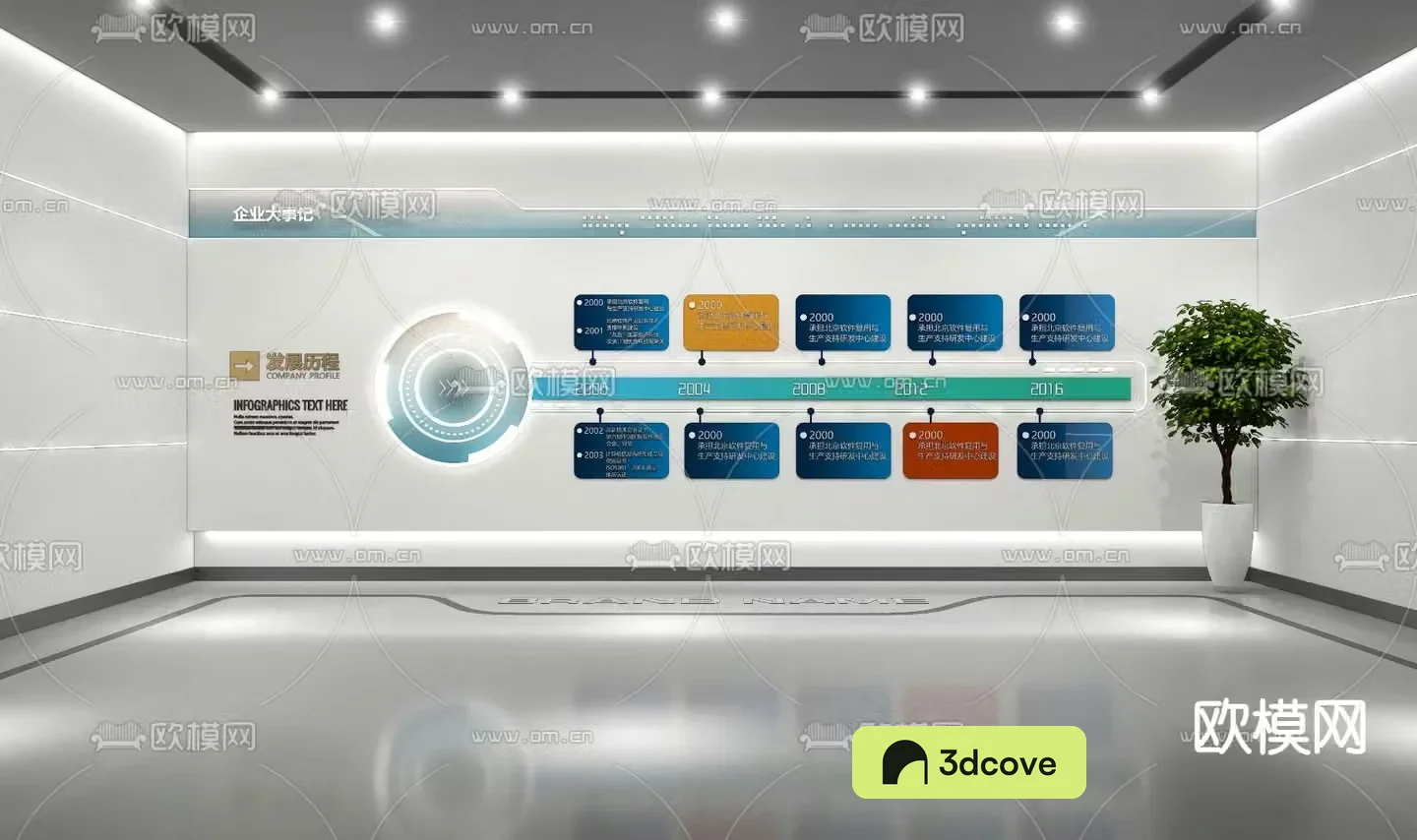Corporate wall Promotion wall Display wall Promotion column