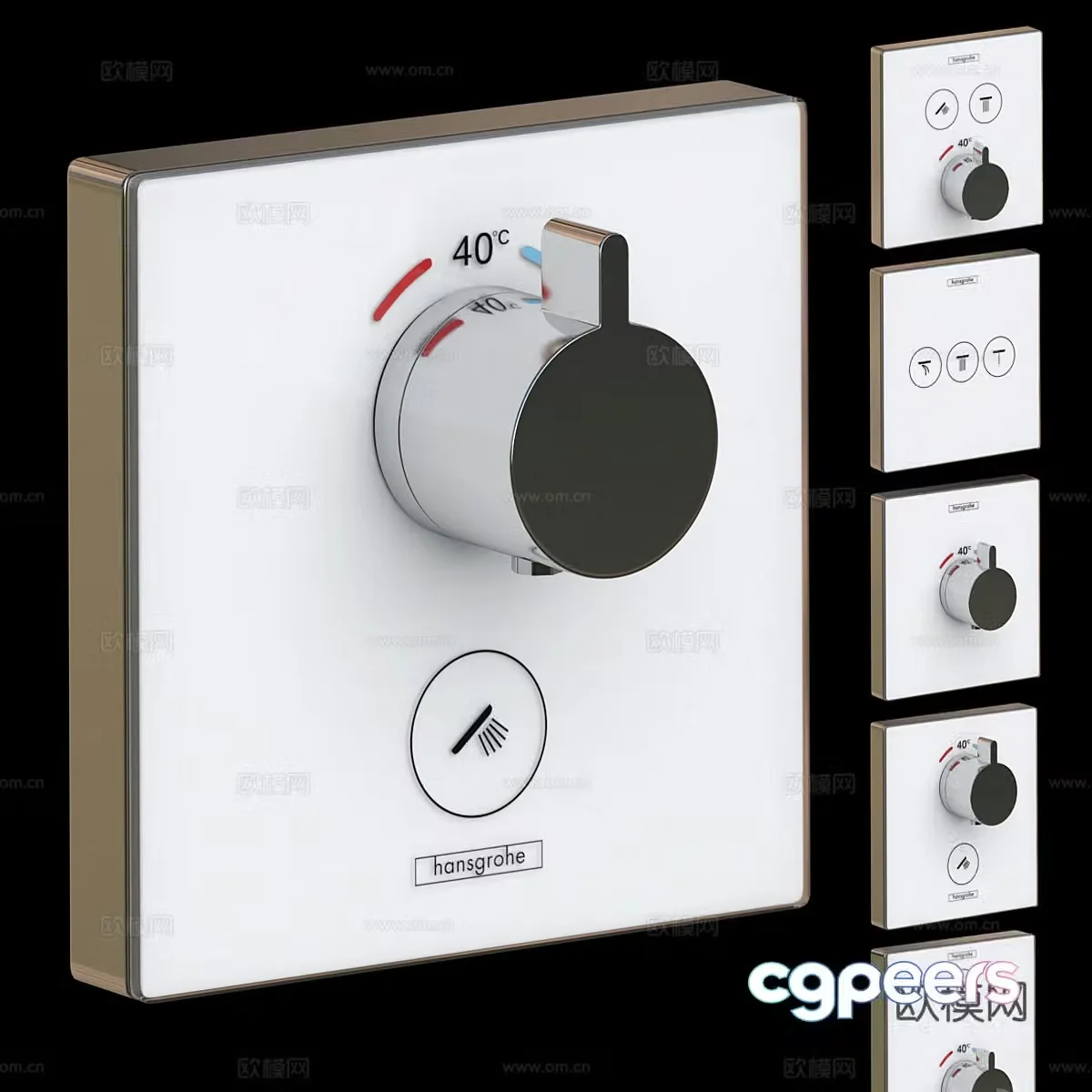 Hansgrohe ShowerSelect Thermostat 3D Model