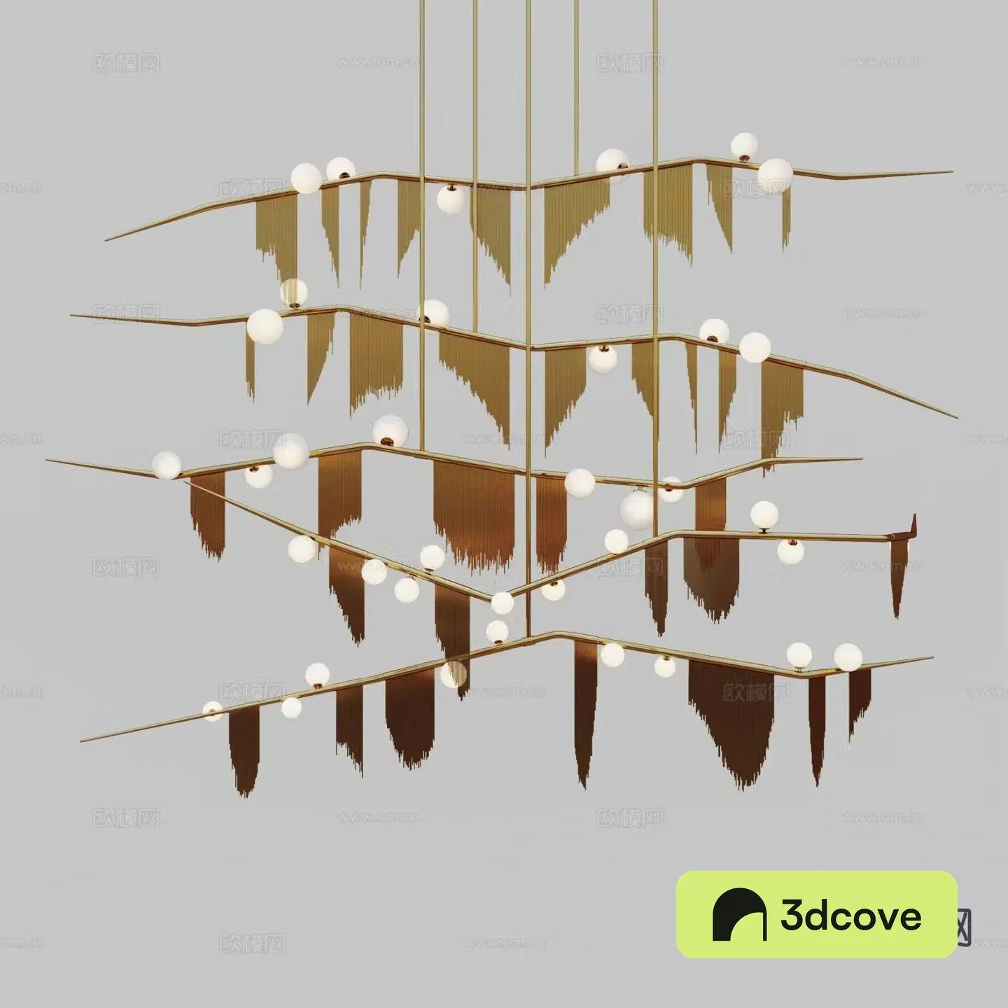 Modern metal chandelier