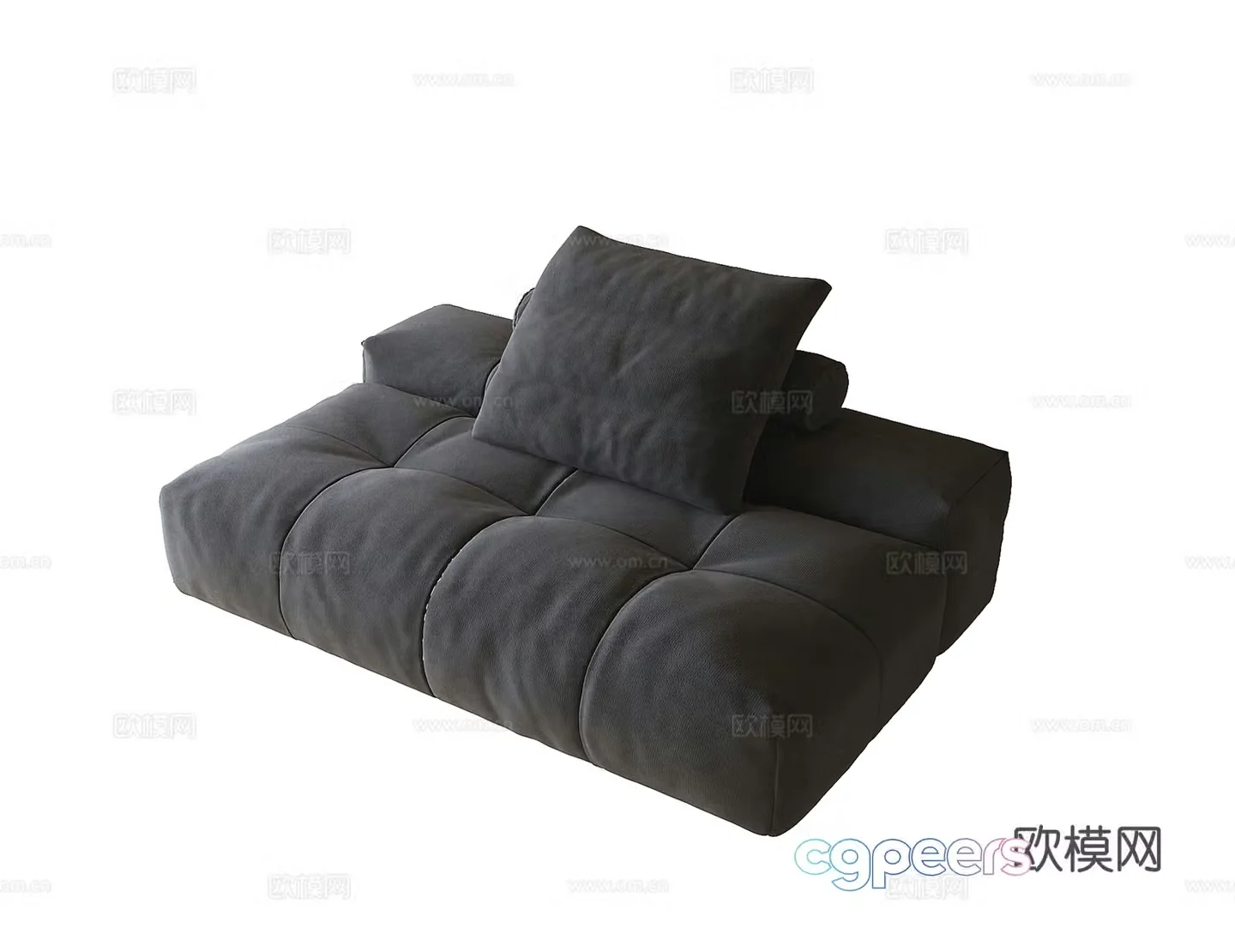 Modern single sofa lazy sofa 3d model
