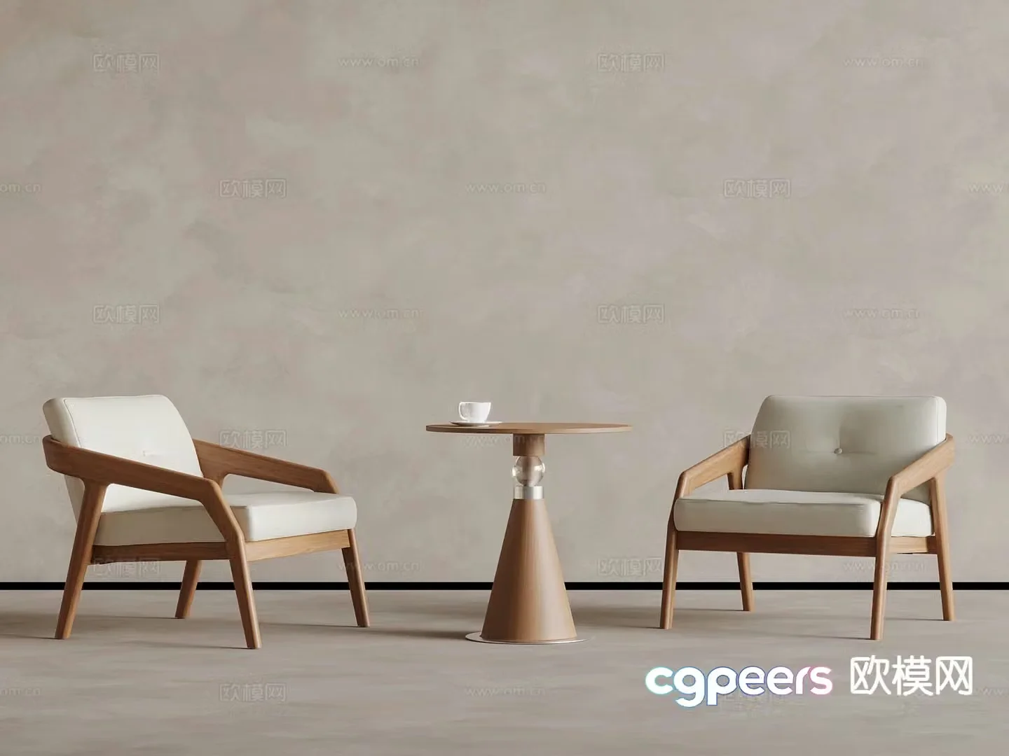 Modern leisure tables and chairs Negotiation tables and chairs 3d model