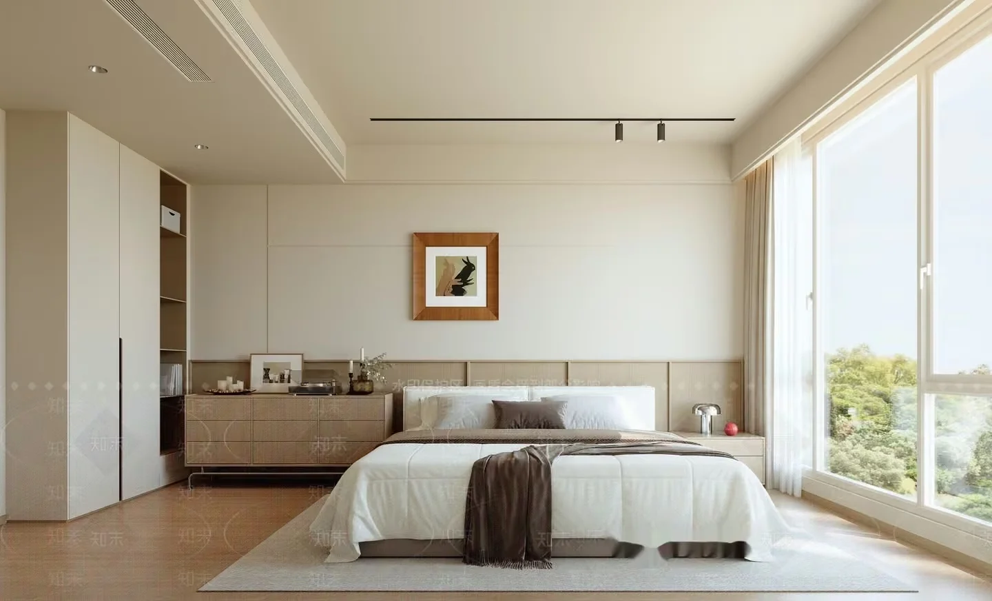 Modern Minimalist Bedroom 3D Model – 12771 – VRAY Render