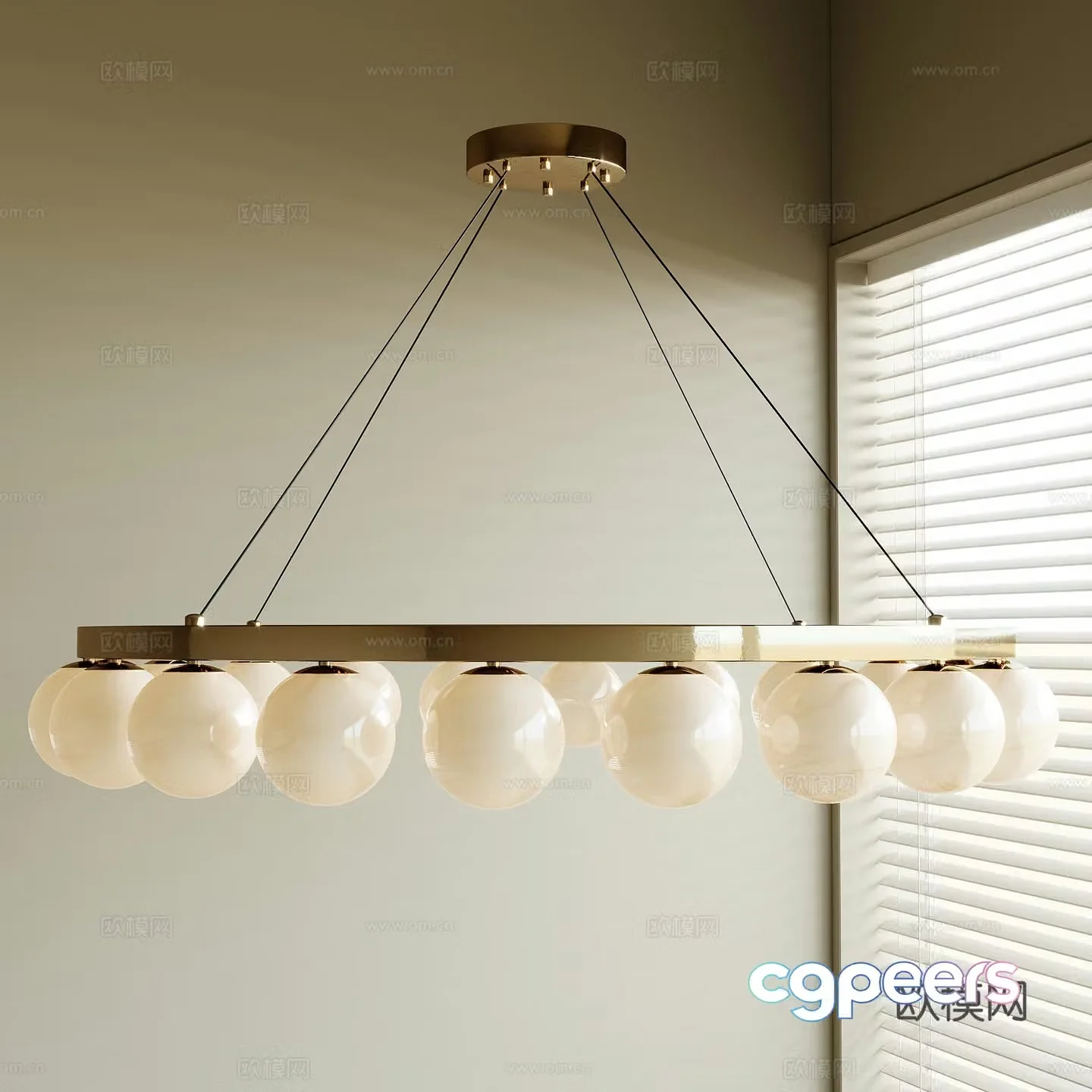 Modern chandelier 3d model