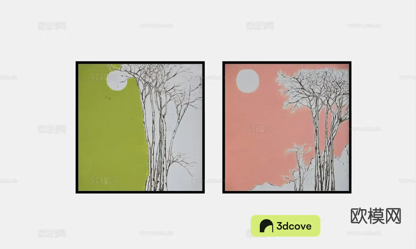 Nordic abstract painting decorative painting