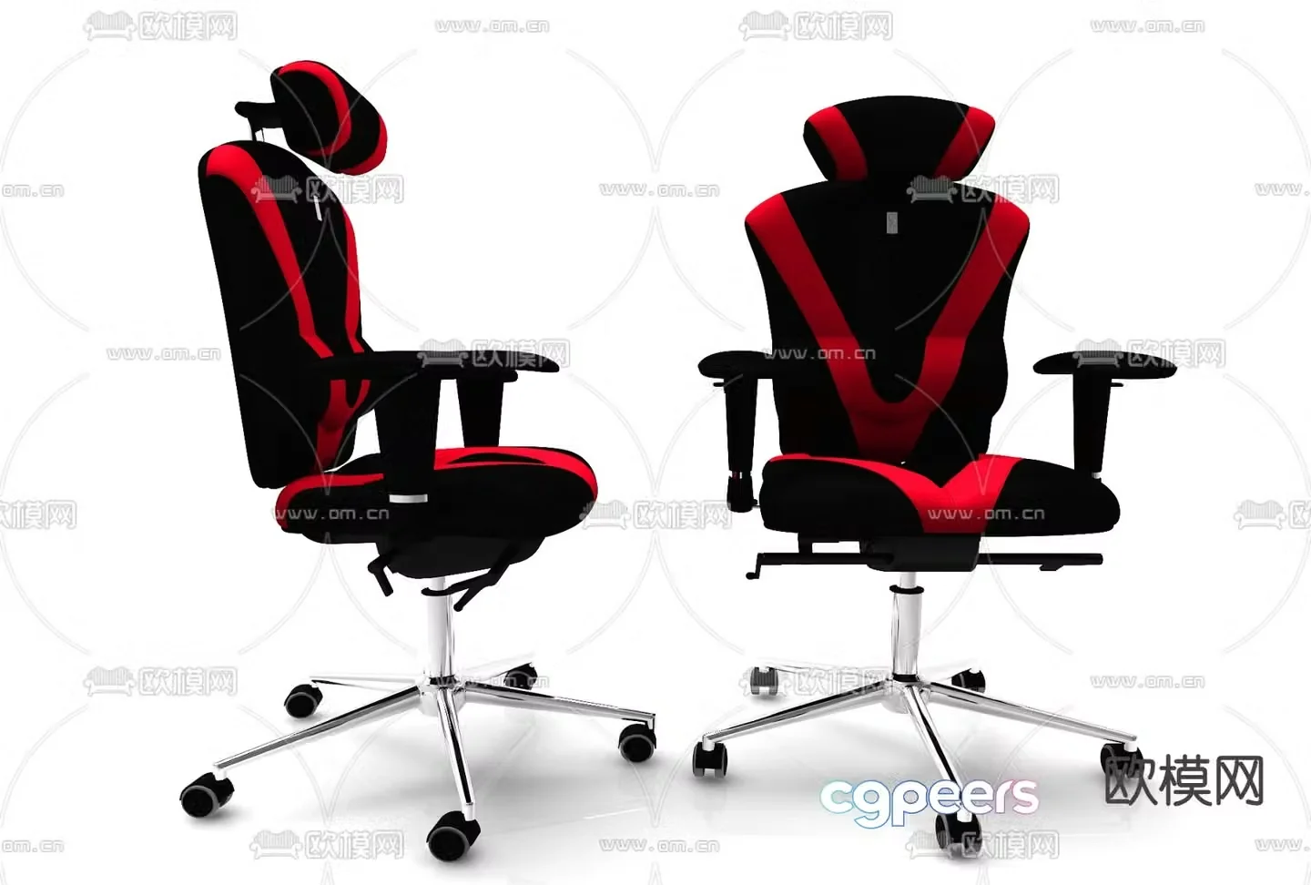Modern single chair office chair training chair 3d model