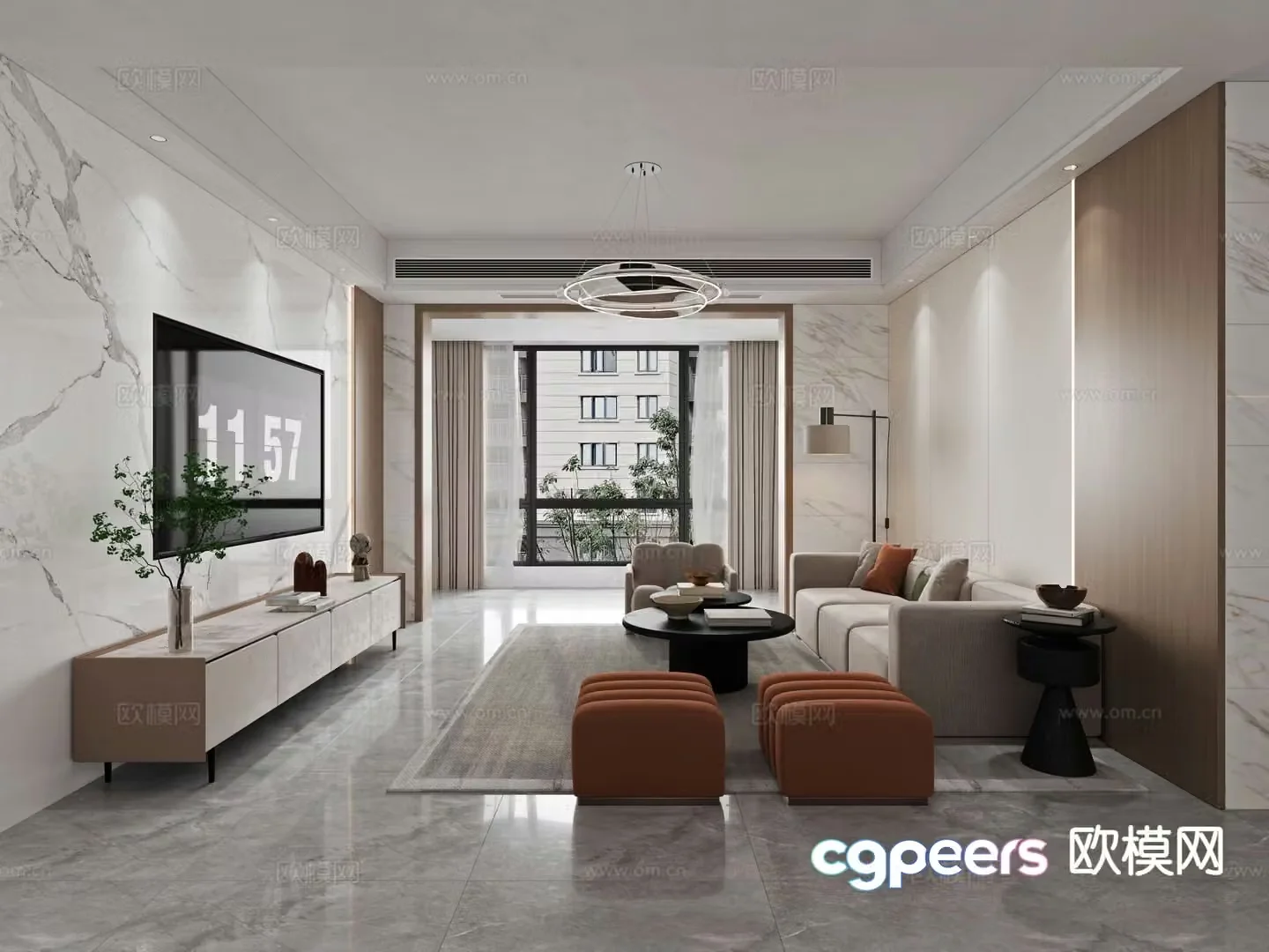 Modern living room 3d model