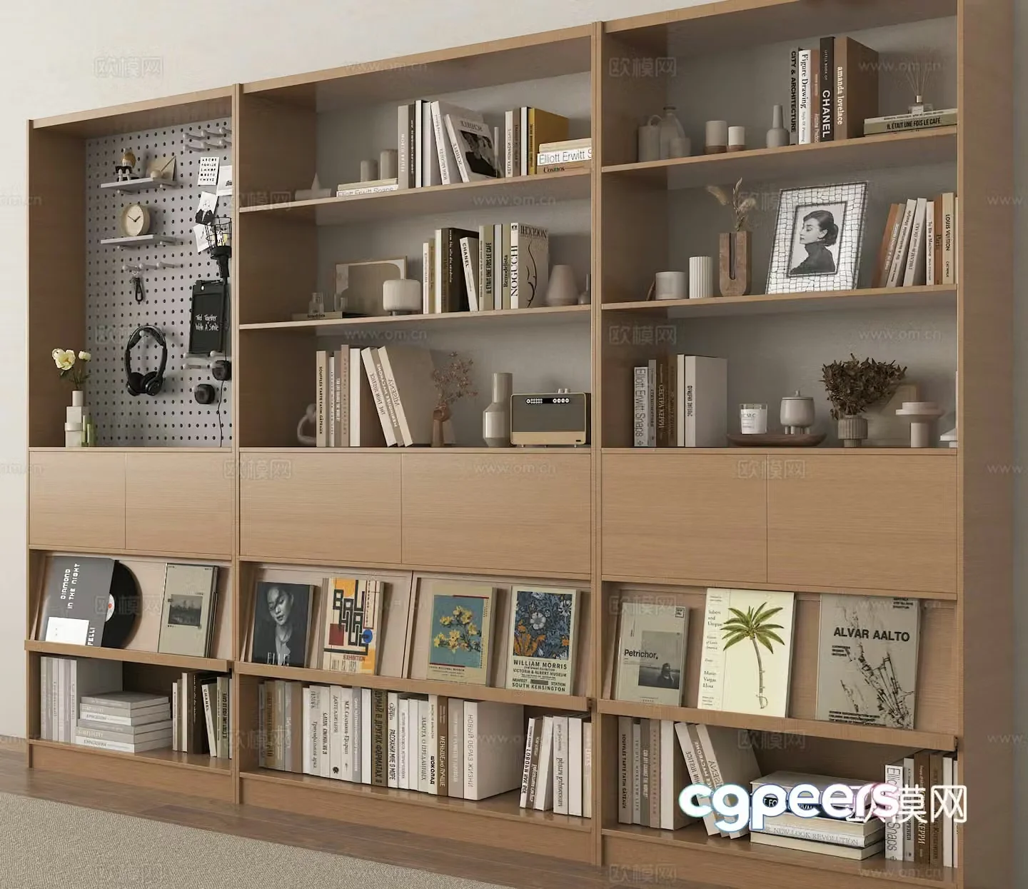 Bookcase Decorative cabinet Showcase Showcase 3D model