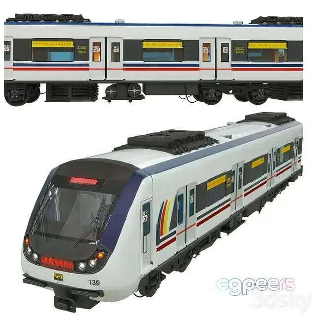 3ds Max Free – metro train