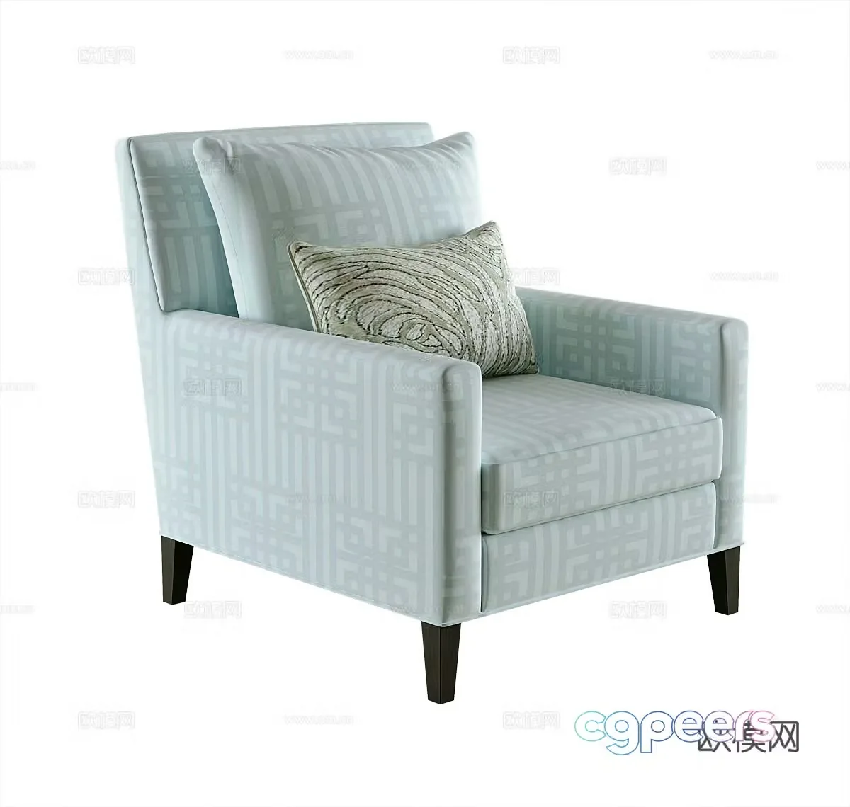 American single sofa 3d model