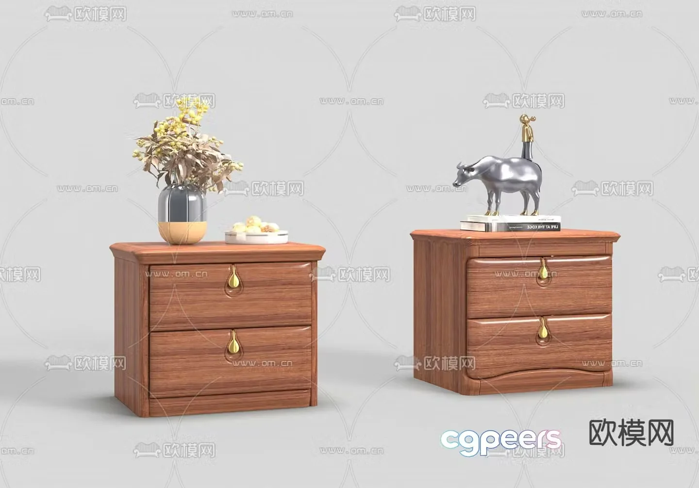 wabi-sabi bedside table 3d model