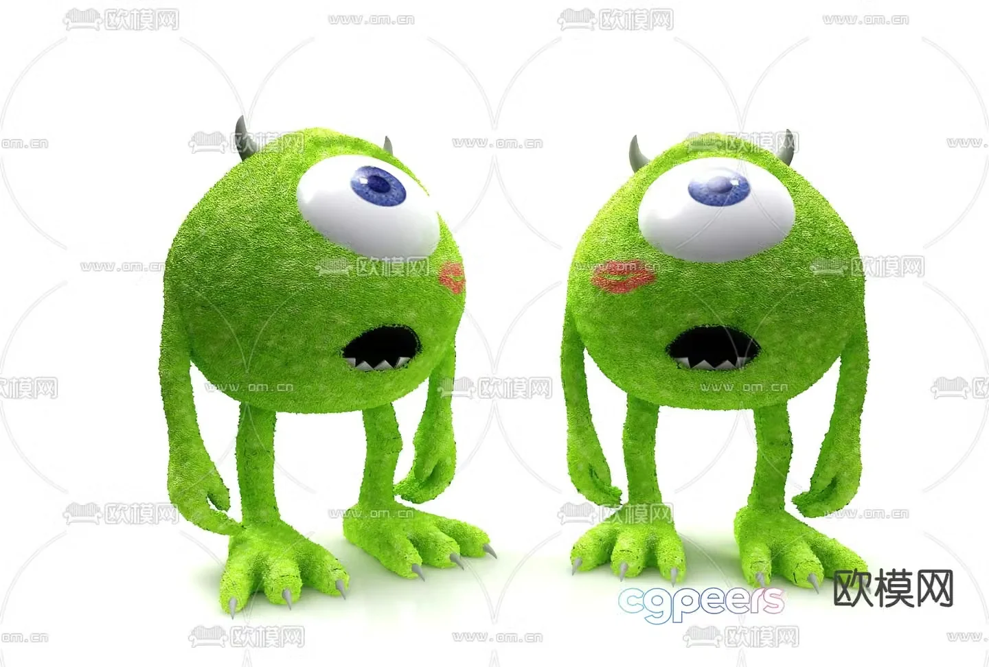 Weird toys plush doll 3d model