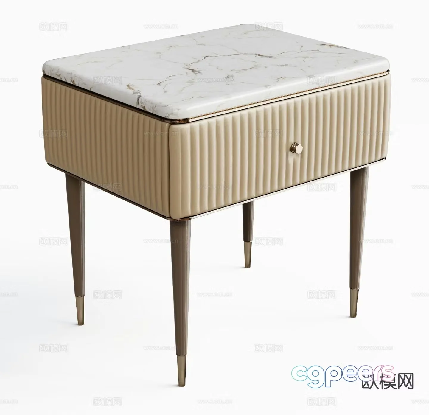 Modern bedside table 3d model