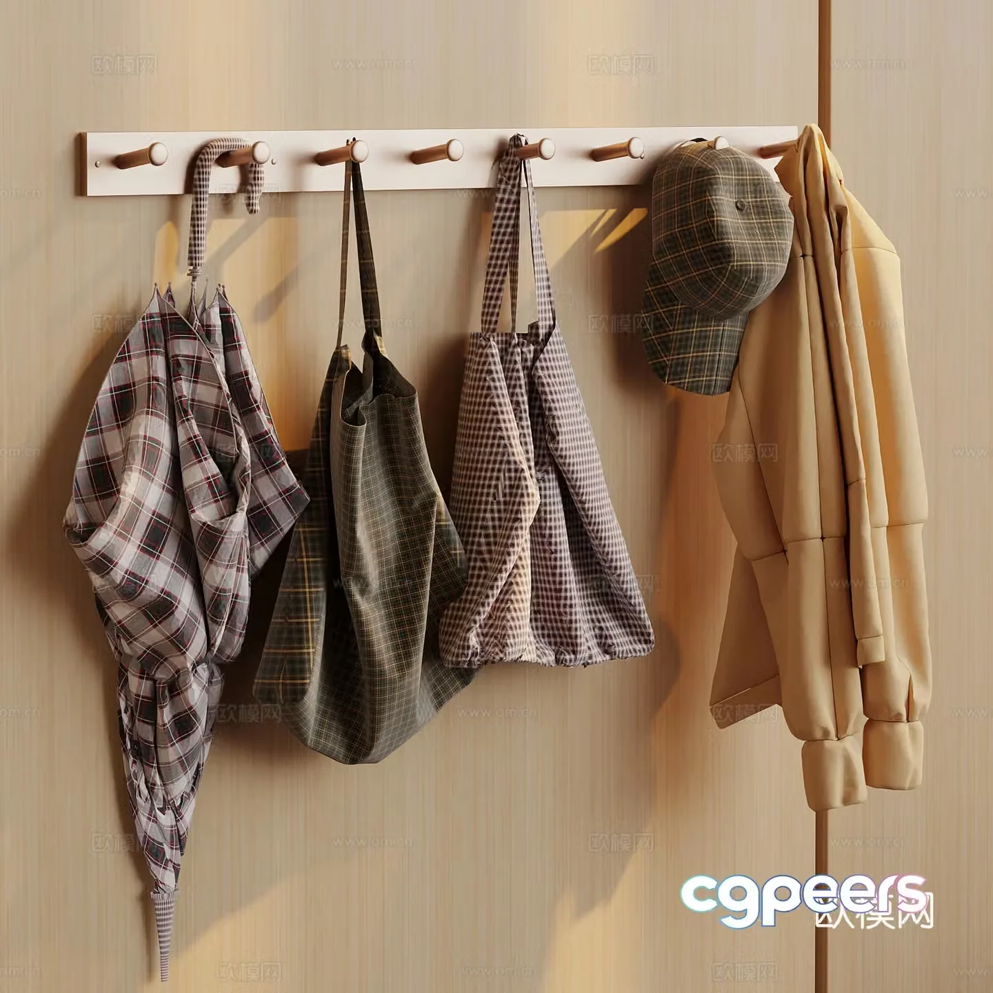 Modern hook hanger 3d model