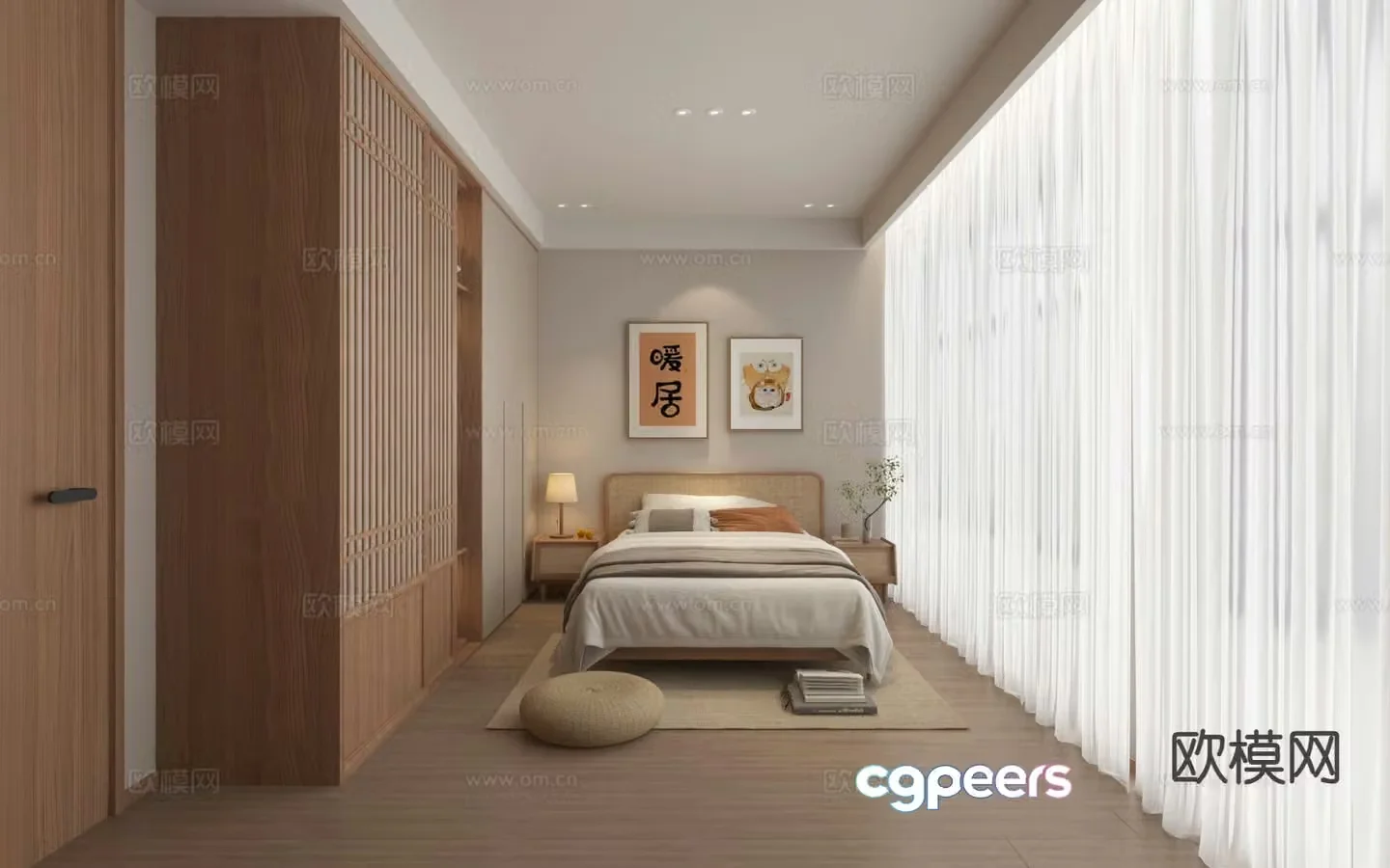 Japanese style bedroom Second bedroom 3d model