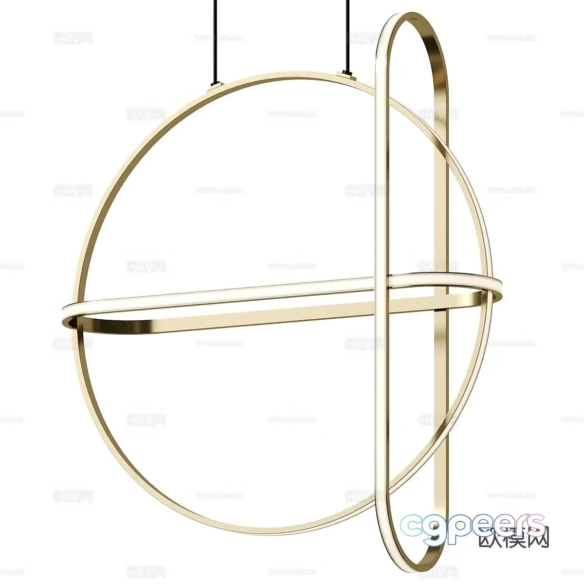 Light luxury chandelier creative chandelier 3d model