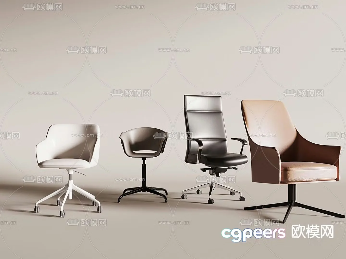 Office chair staff chair conference chair 3d model
