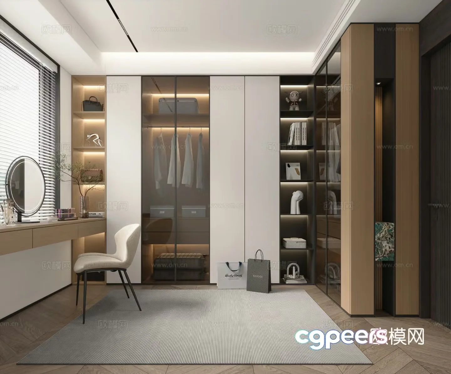 Modern cloakroom 3d model