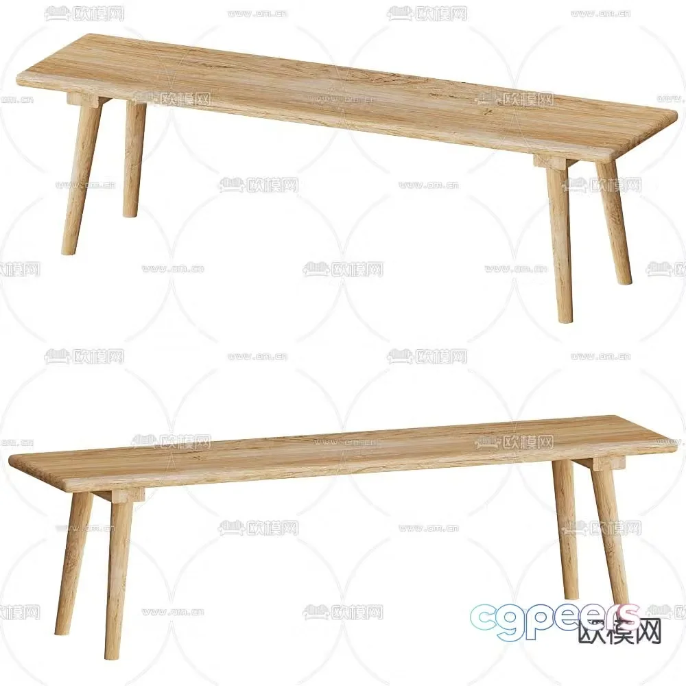 Stolab stool bench bench 3d model