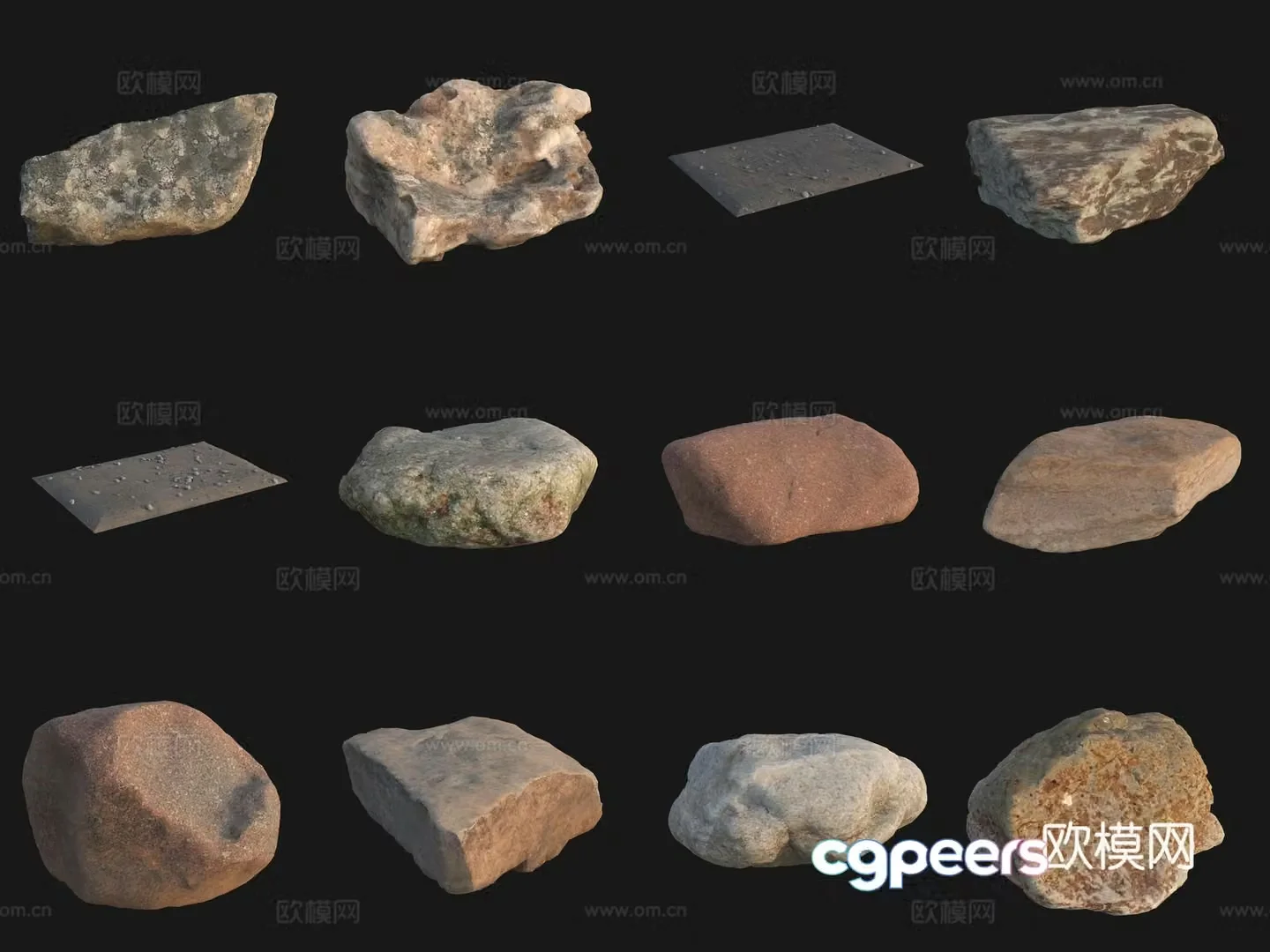 Rock Big Stone Jade 3D Model