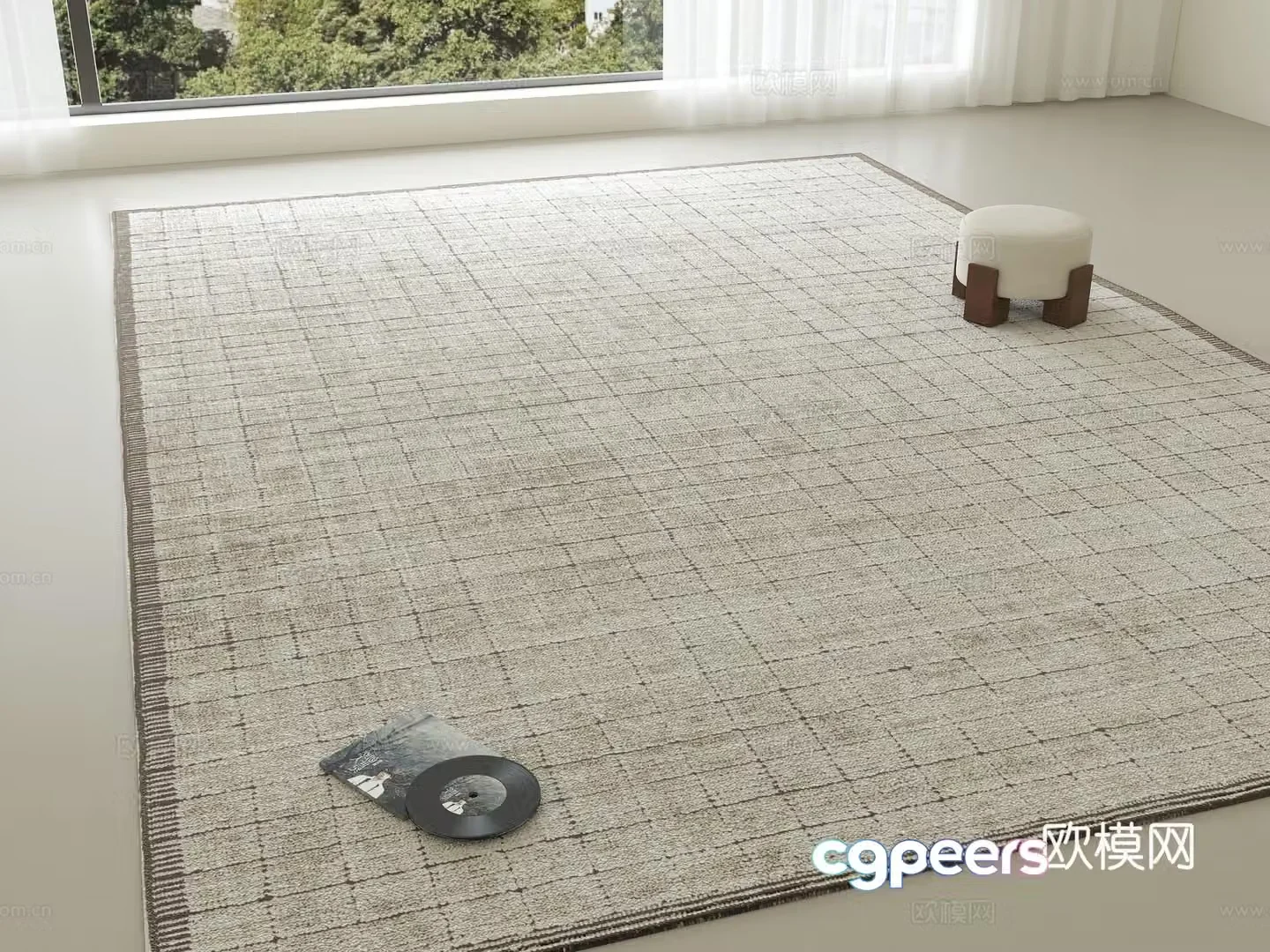Carpet Medium style carpet Wasabi style carpet Cream style carpet Living room carpet Square carpet 3d model
