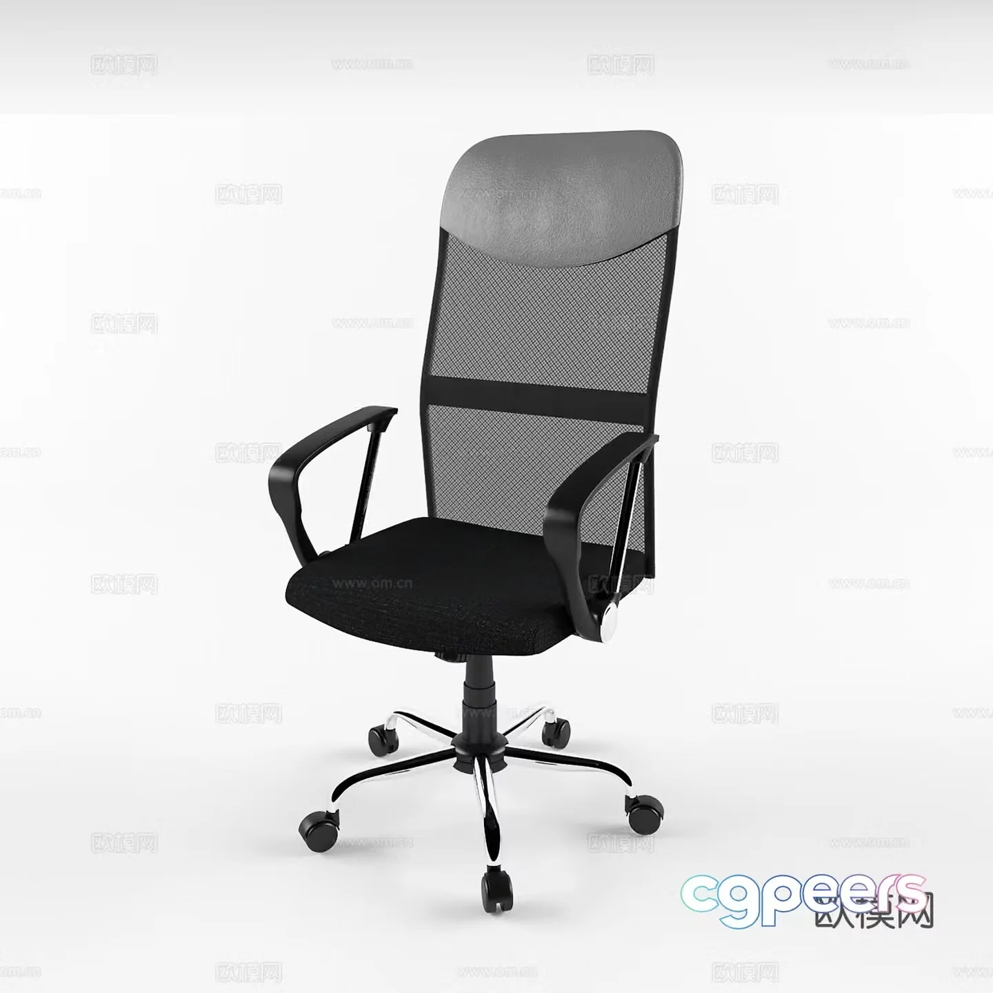Modern office chair training chair meeting chair staff chair 3d model