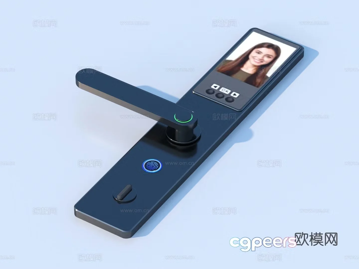 Smart lock fingerprint lock password lock 3d model