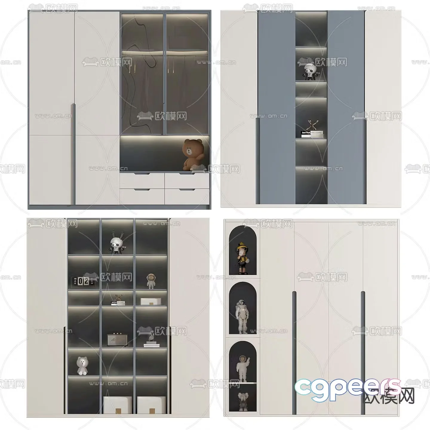 Children’s wardrobe toy cabinet 3d model