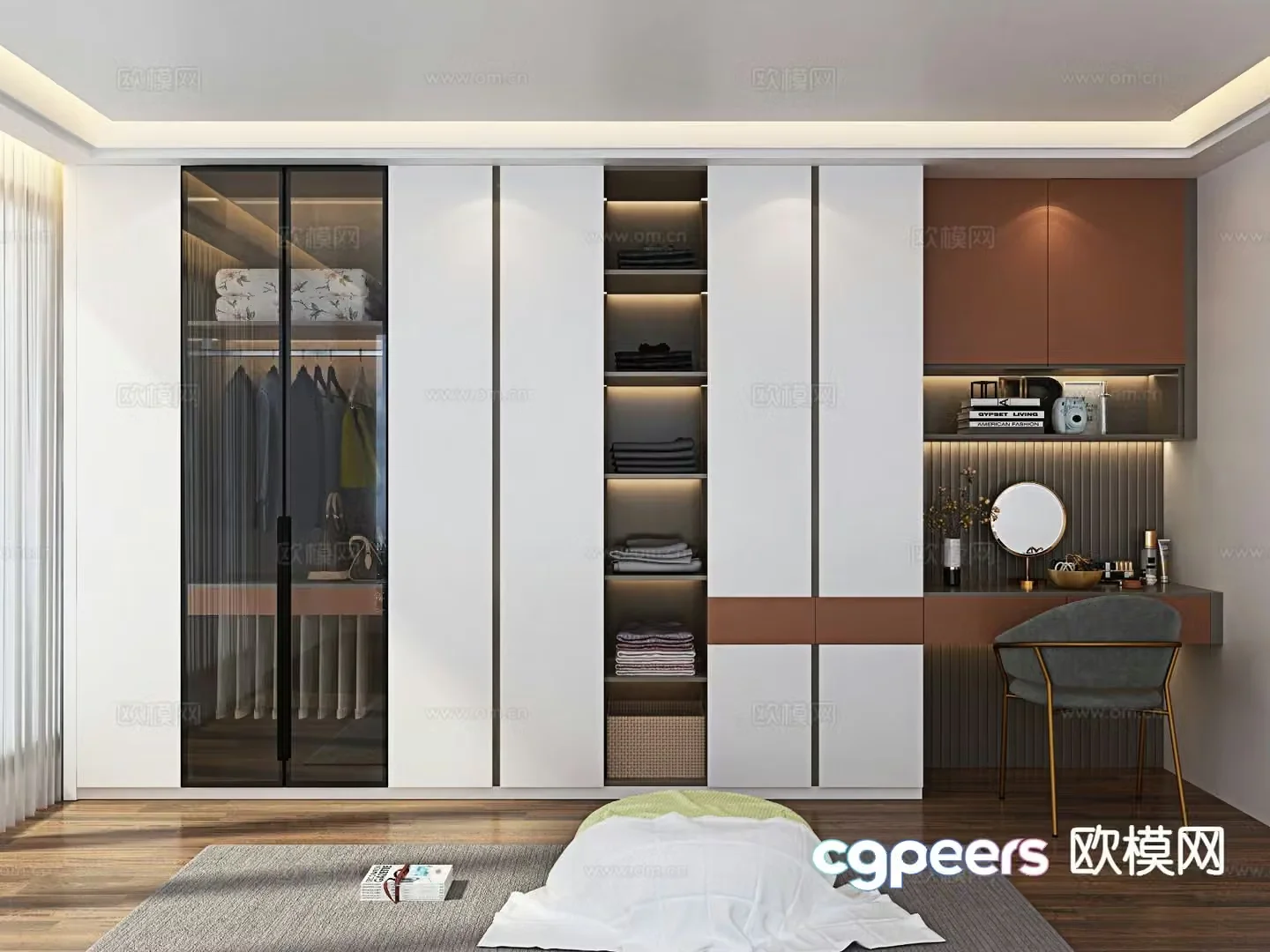 Modern cloakroom 3d model